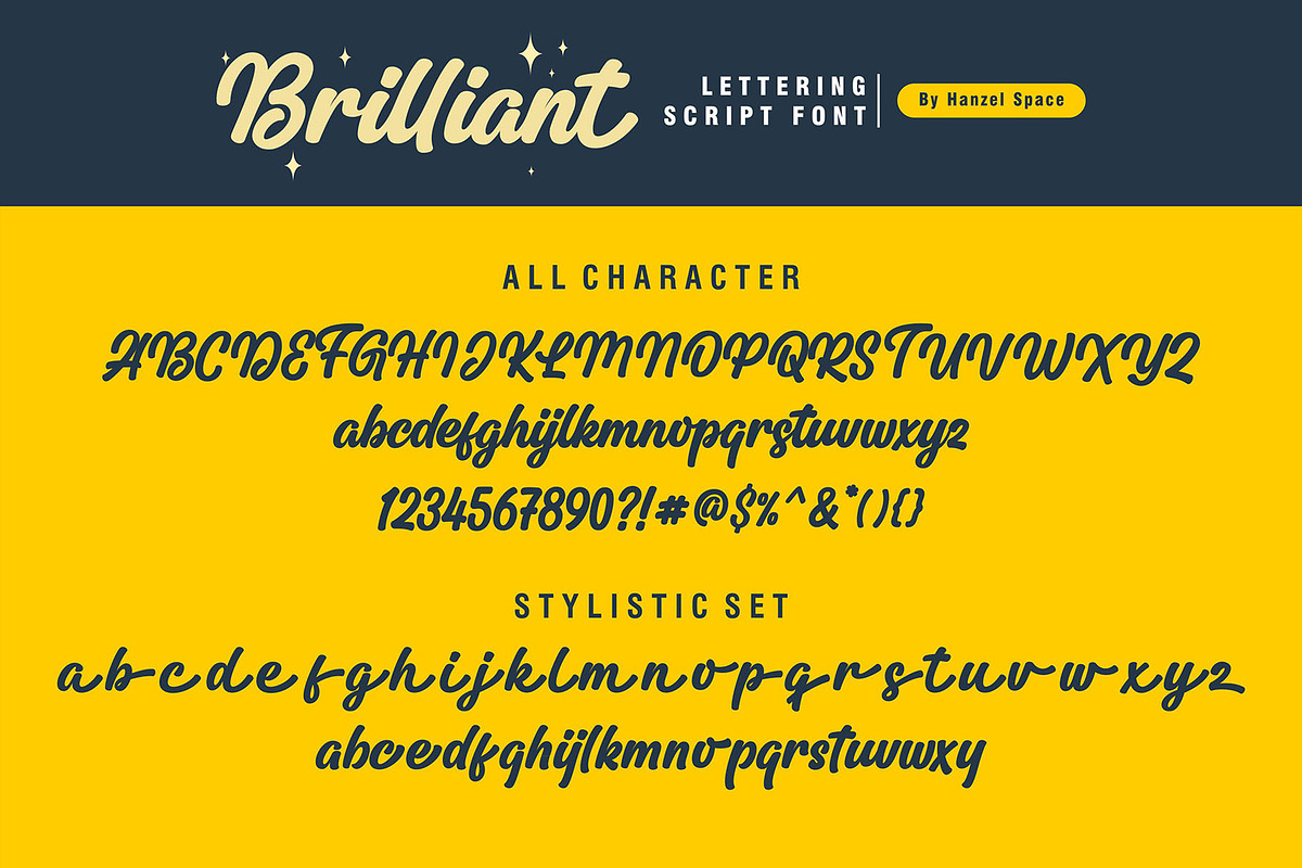 Brilliant | Lettering Script Font, a Script Font by HanzelSpace Studio (Photo 10 of 10)