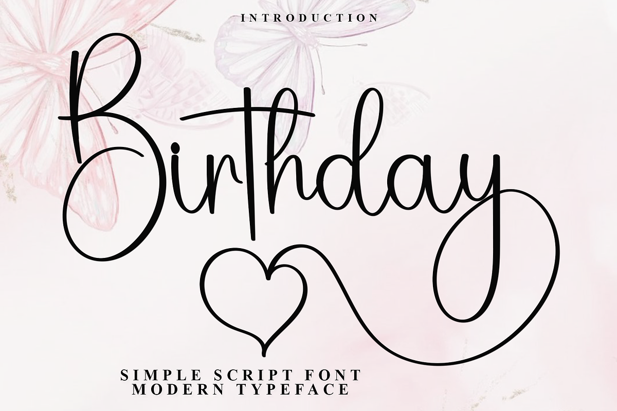 Birthday, a Handwritten Font by FreshTypeINK | Creative Market