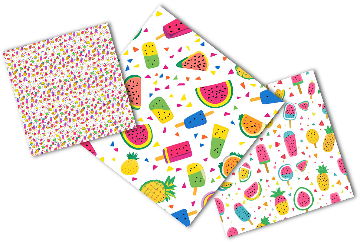 Summer Tropical Fruits Pattern, a Pattern Graphic by OK Design (Photo 3 of 5)