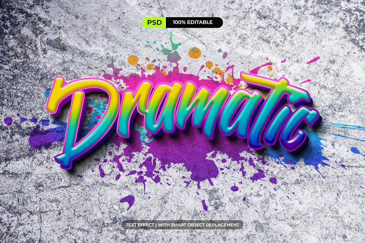 3D Text Effect Graffiti Style, a Layer Style Add-On by Modaldesain (Photo 1 of 3)