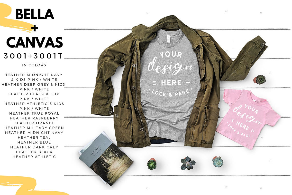 T-Shirt Mockup Bundle Bella Canvas, a Shirt Mockup by lock and page (Photo 6 of 71)