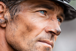 Side view portrait of a coal miner, an Industrial Photo by MistyDay