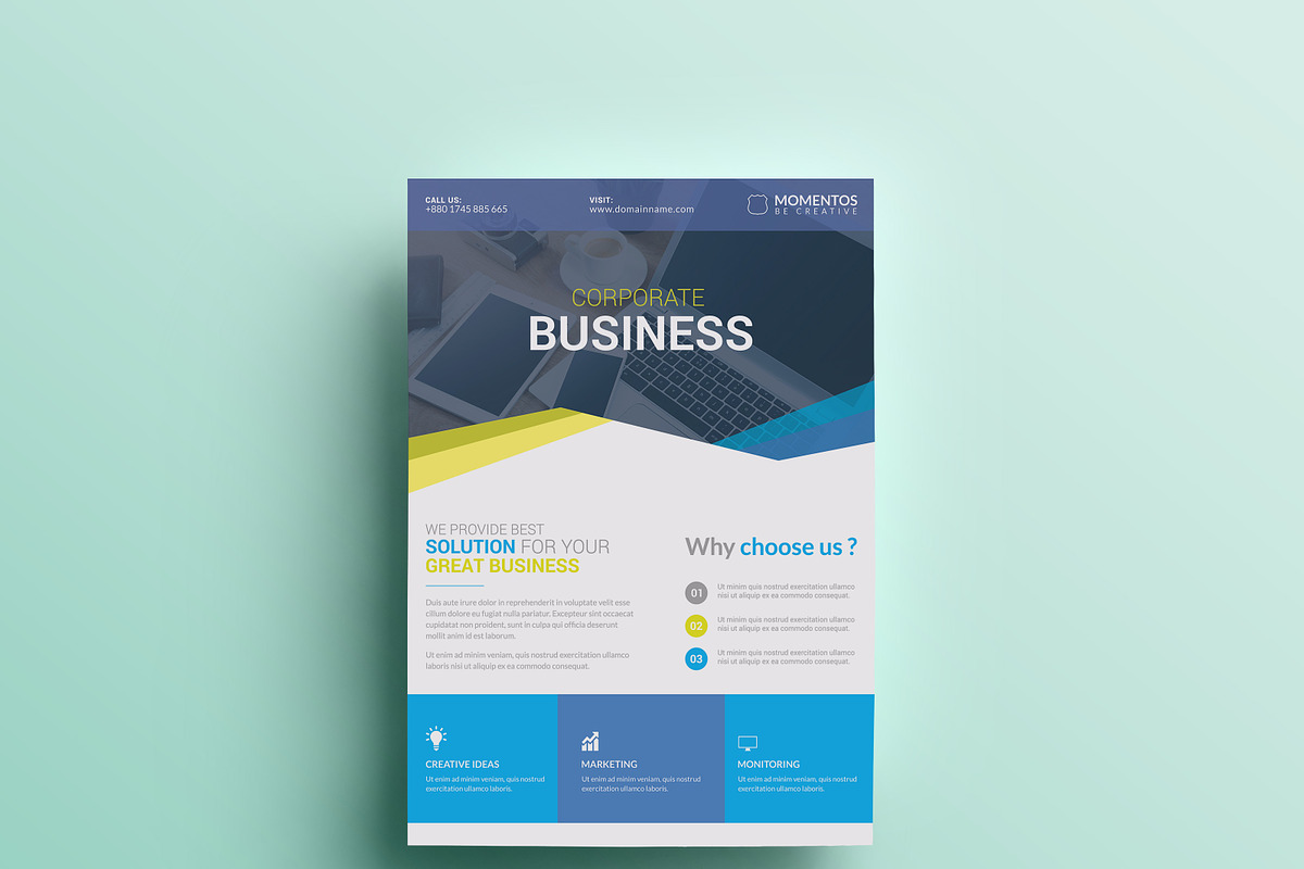 Sikkha Corporate Business Flyer, a Flyer Template by Momentostudio (Photo 4 of 5)