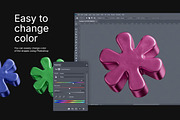 3D Abstract Metalic Shapes Icons, an Object Graphic by THE PIGGEST (Thumbnail 5 of 5)