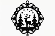 Christmas Laser Cut Ornament Bundle, a Graphic by musafir_fashion (Thumbnail 8 of 16)