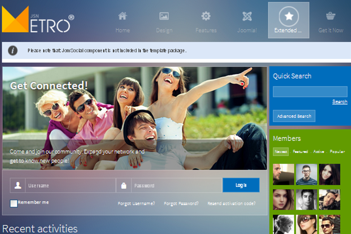 JSN Metro - Joomla Creative Theme, a Websites & App Template by JoomlaShine (Photo 2 of 5)