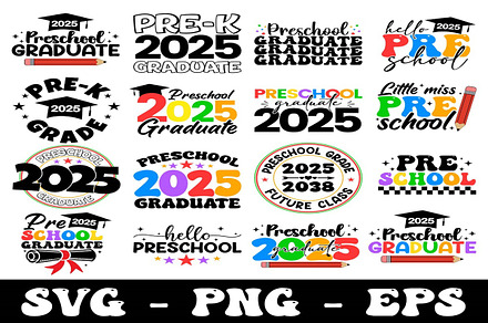 Preschool Graduate 2025 Svg Png