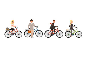 Business People Using Eco Friendly, a Person Illustration by TopVectors