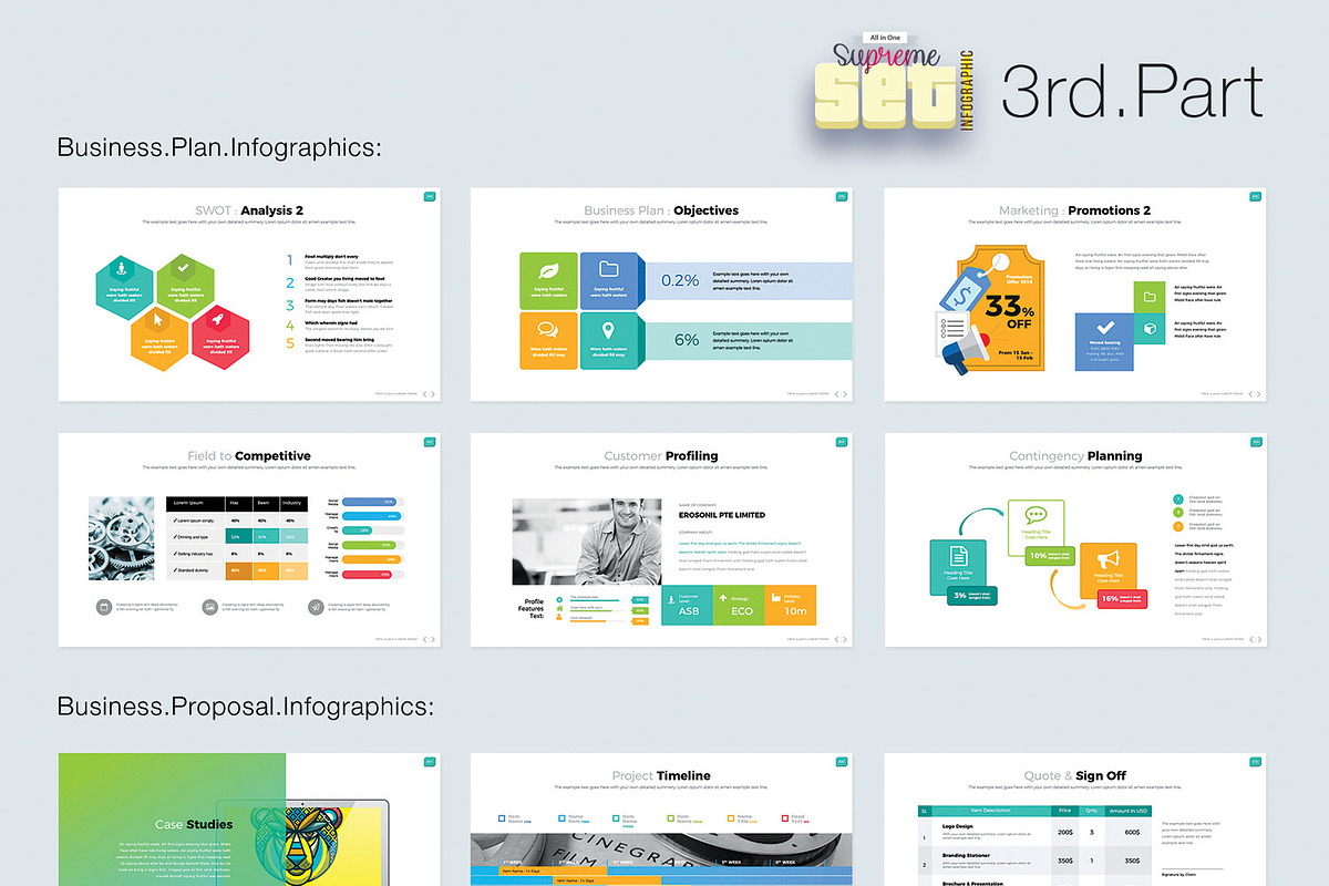 Infographics | Save 95% | Bundle, a Presentation Template by GoldenPixelStudio (Photo 9 of 17)