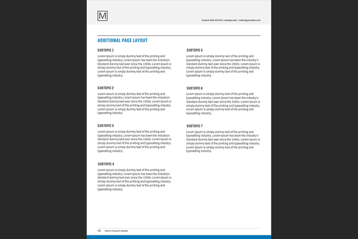 Simple Proposal Template Indesign, a Stationery Template by Shop Mockpro (Photo 16 of 20)