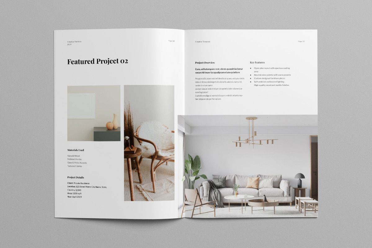 Interior Portfolio Brochure | Canva, a Brochure Template by Pixelpick (Photo 7 of 9)