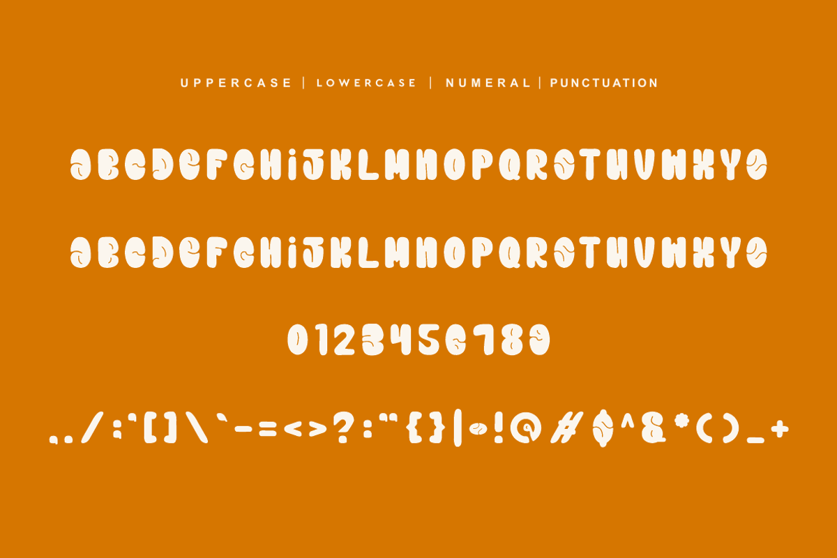 Funny Onedur - Groovy Font, a Sans Serif Font by QR Design Studio (Photo 5 of 6)