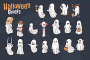 Halloween Ghost Collection, a Seasonal Illustration by moja doodle (Thumbnail 2 of 5)