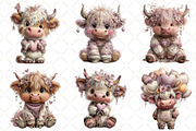 Whimsical Valentine Highland Cow, an Illustration by Black Bird Studio (Thumbnail 2 of 6)