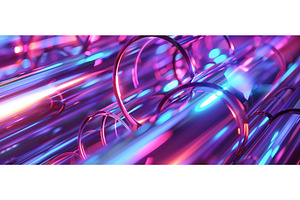 Futuristic neon tubes with glowing, an Abstract Photo by piter.goskov