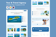 Tour & Travel Agency Landing Page, an UI Kit Template by Betush (Thumbnail 2 of 2)