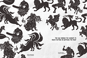 Linocut Mythical Creature Set, an Animal Illustration by Invisual Studio (Thumbnail 4 of 7)