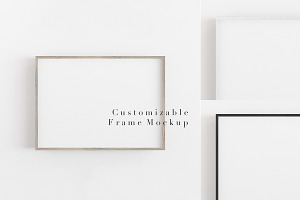 Customizable Wooden Frame Mockup