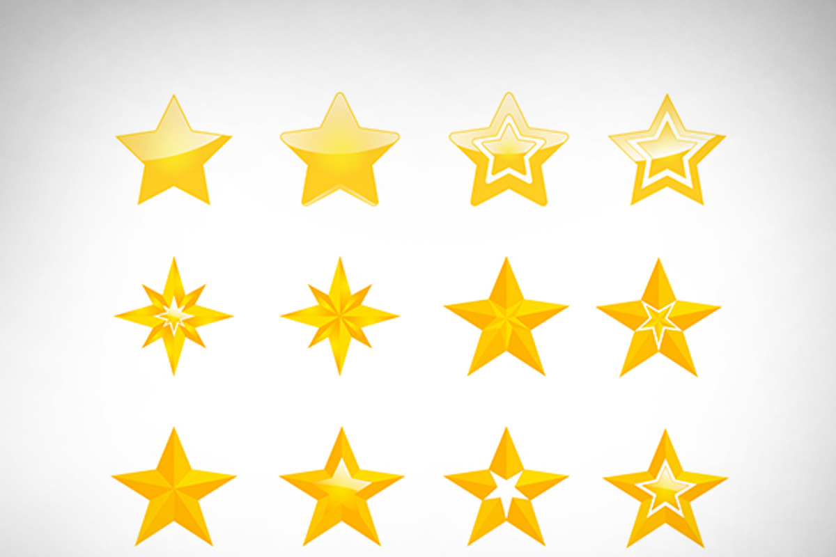 Vector golden stars, a Templates & Theme by Snipergraphics