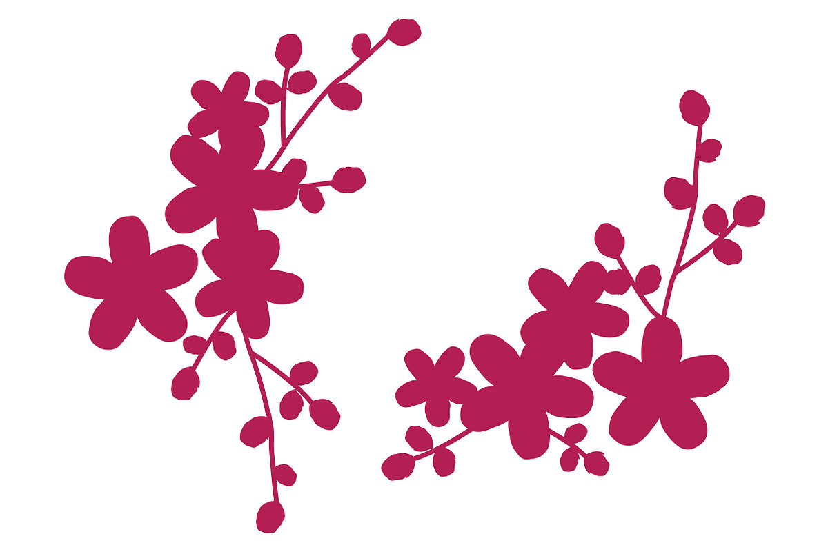 Vector Cherry Blossom Flowers, an Illustration by Sarah Hearts (Photo 3 of 3)