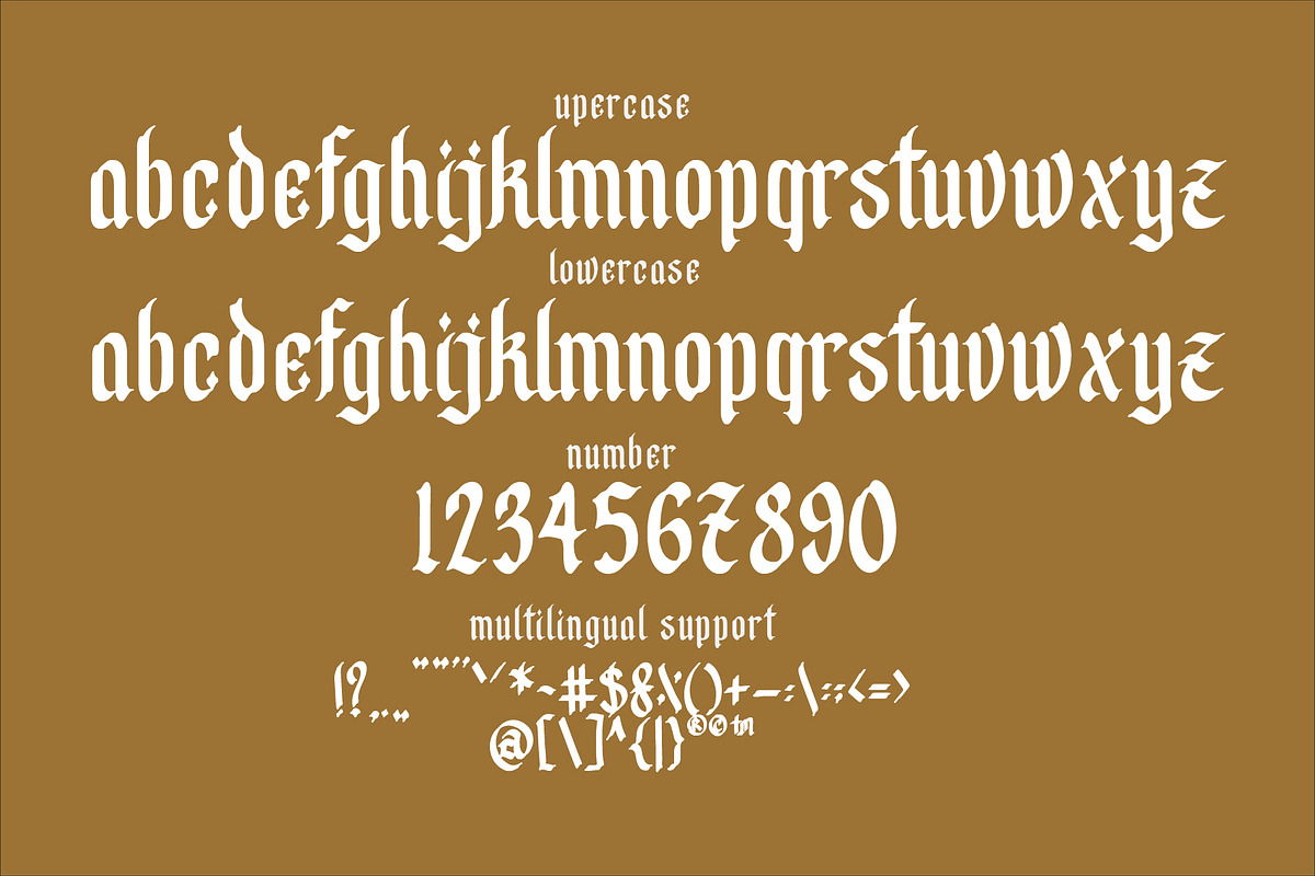 Calathea Blackletter Font, a Blackletter Font by dansdesign (Photo 4 of 6)
