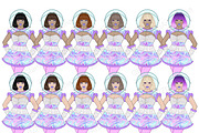 Galaxy Girls Clipart, an Object Illustration by GlamArtZhanna (Thumbnail 2 of 5)