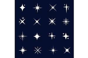 Sparkle, starburst and twinkle, an Illustration by Vector Tradition