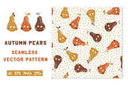Fun pears in autumn seamless pattern, a Wallpaper Graphic by Marta Munte Designs (Thumbnail 1 of 2)