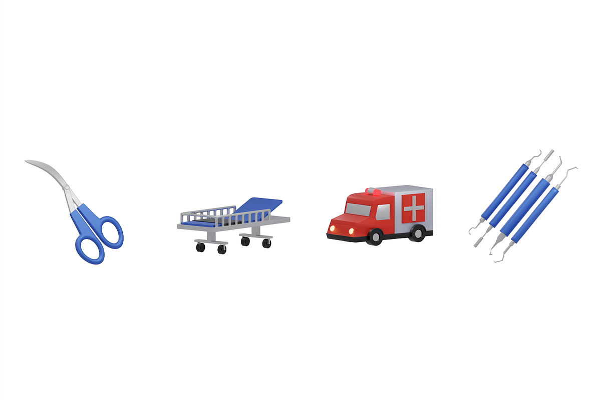 3D Medical & Healthcare Pack, an Object 3D Model by Dudukbersama (Photo 3 of 4)