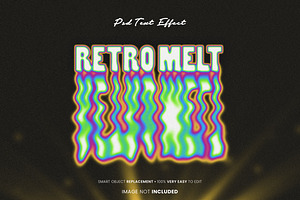 Retro Melt Text Effect, a Layer Style Add-On by WudelMbois Studio