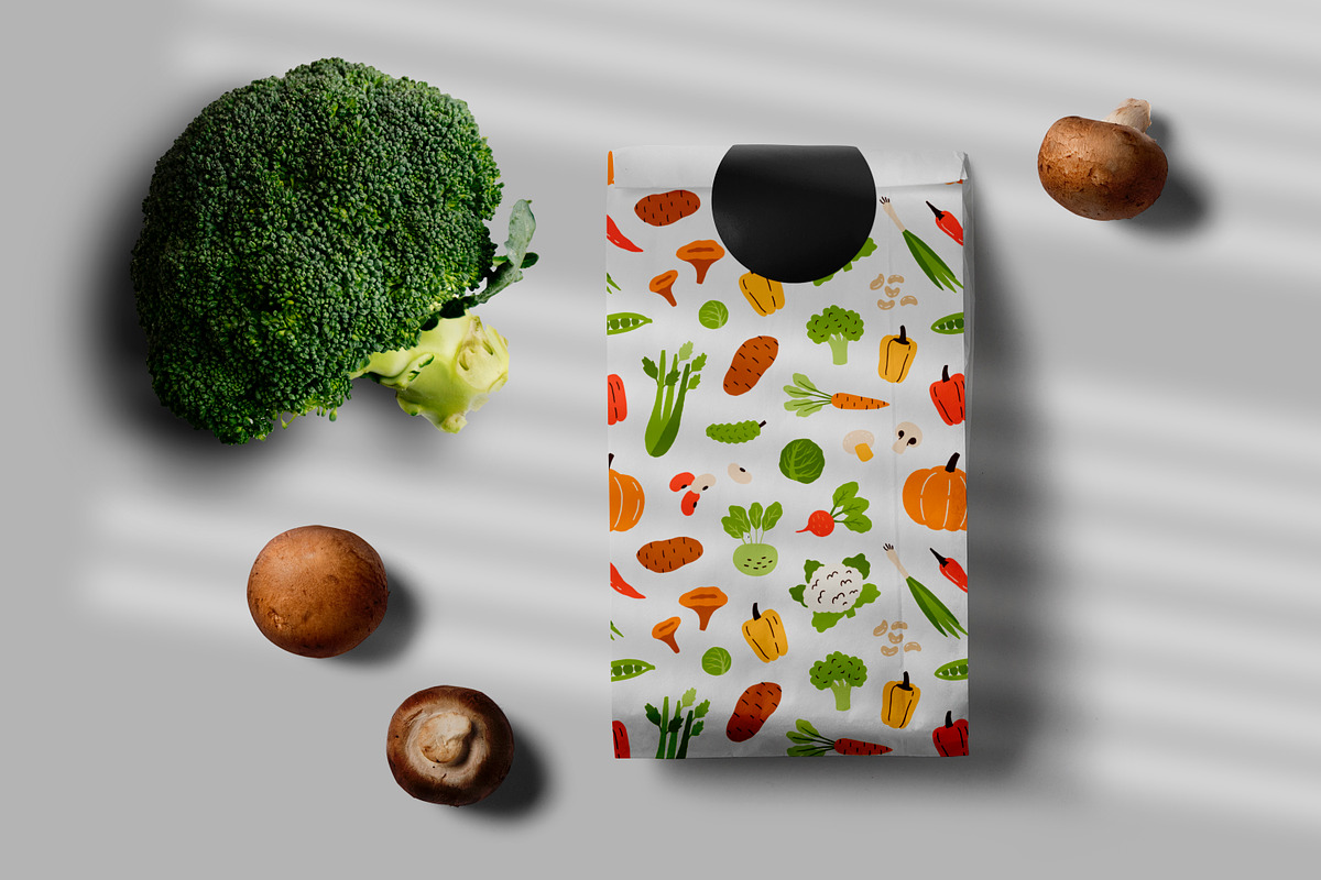 Healthy food seamless patterns, a Pattern Graphic by Good Studio (Photo 10 of 12)