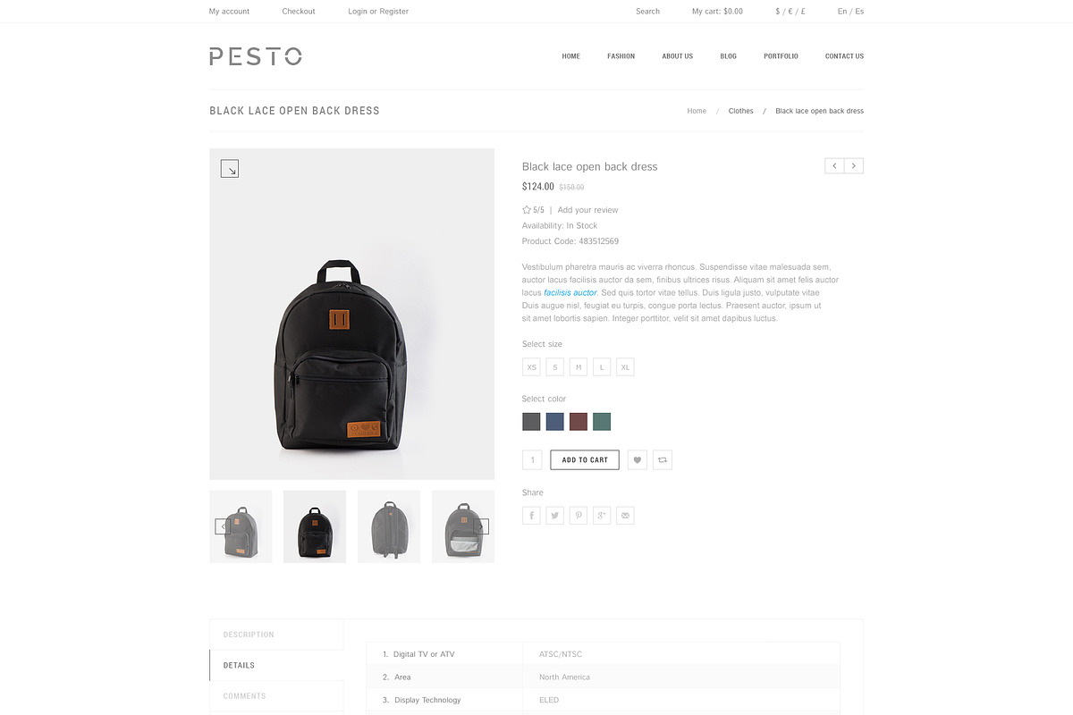Pesto - eCommerce PSD Template, a Websites & App Template by Promokit (Photo 14 of 37)