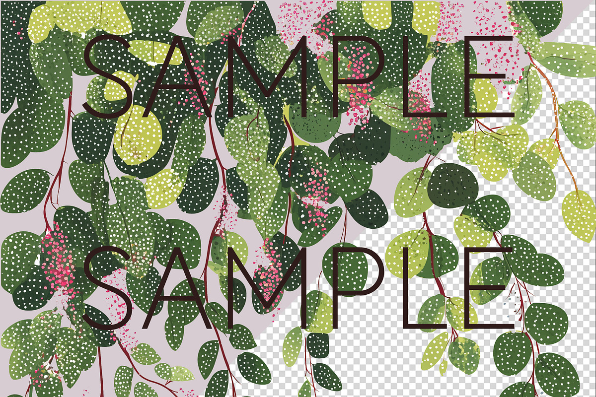 Aboriginal-Style Eucalyptus Clipart, a Decorative Illustration by Pawcasso's Portraits (Photo 9 of 9)