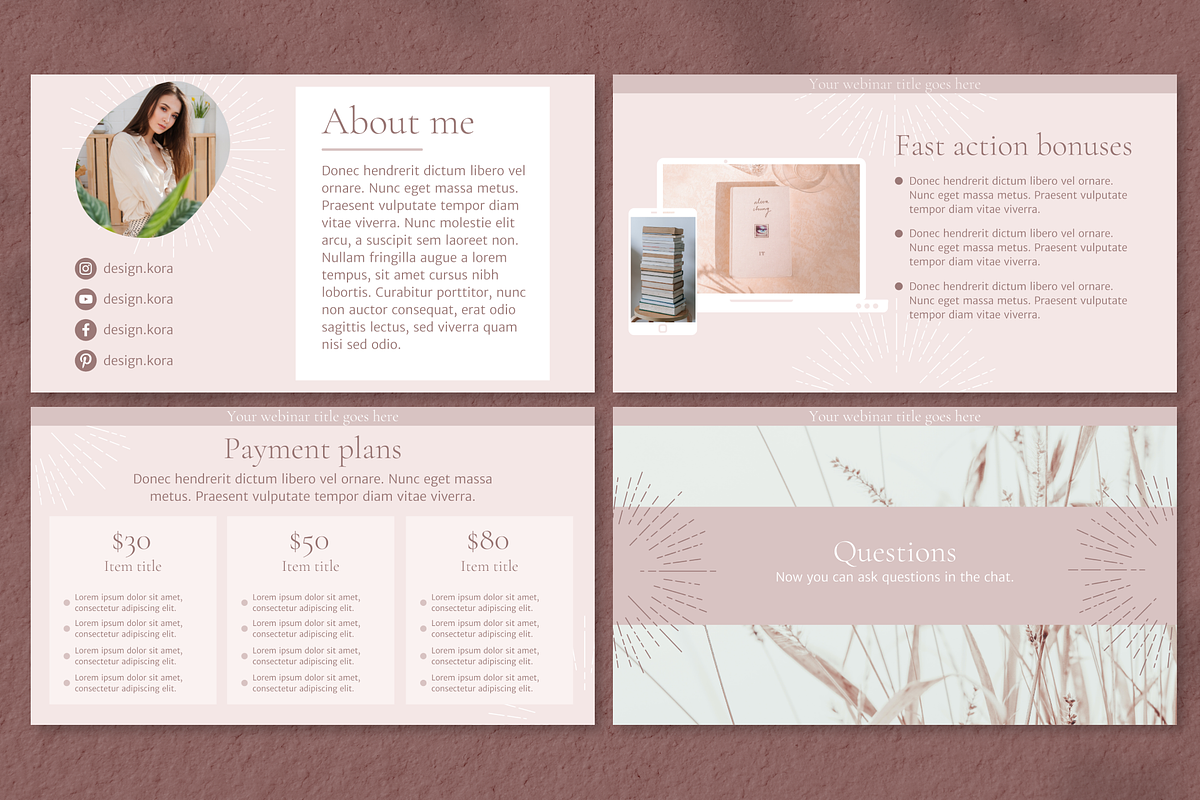 Beige Webinar Workshop Template, a Presentation Template by DesignKora (Photo 6 of 13)