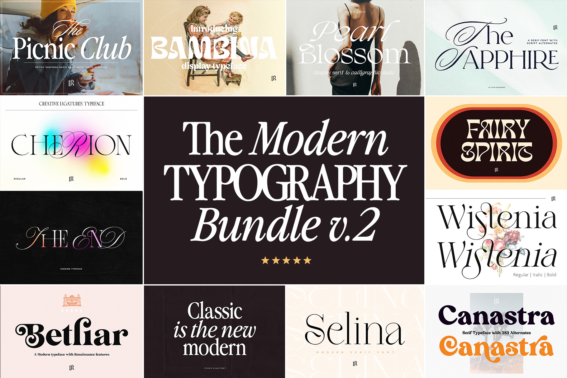 The Modern Typography Bundle v.2, a Serif Font by Ivan Rosenberg