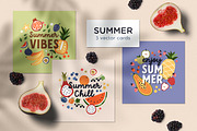 Seasonal summer card templates set, a Decorative Illustration by Good Studio (Thumbnail 1 of 6)