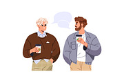 People talk, chat, discuss set, a Person Illustration by PaperTrident (Thumbnail 5 of 9)