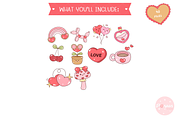 Groovy Capybara Valentine Clipart, an Animal Illustration by ponponartwork (Thumbnail 3 of 5)