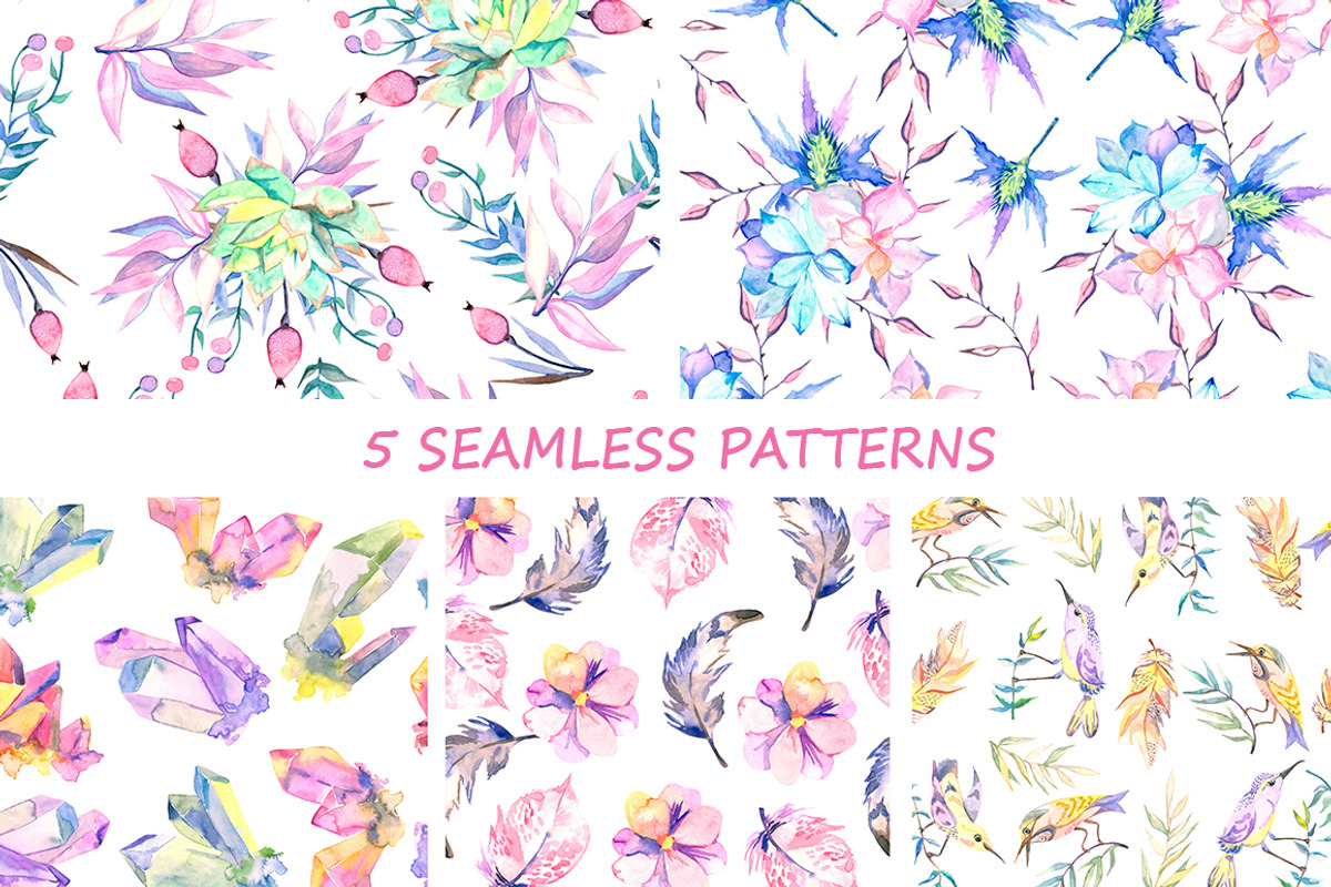 Romantic garden. Watercolor design, an Illustration by Kseniya_design (Photo 9 of 10)