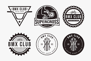Set of sport BMX logo, a Branding & Logo Template by DOMHOUZE