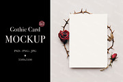 Gothic Invitation Card Mockup, a Product Mockup by Pixel Charm Studio (Thumbnail 1 of 3)