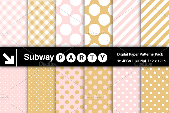 Blush & Gold Dots, Stripes & Gingham preview 2