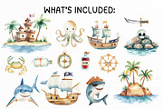 Cute Pirate Clipart Bundle, an Illustration by PassionPNGcreation (Thumbnail 2 of 12)