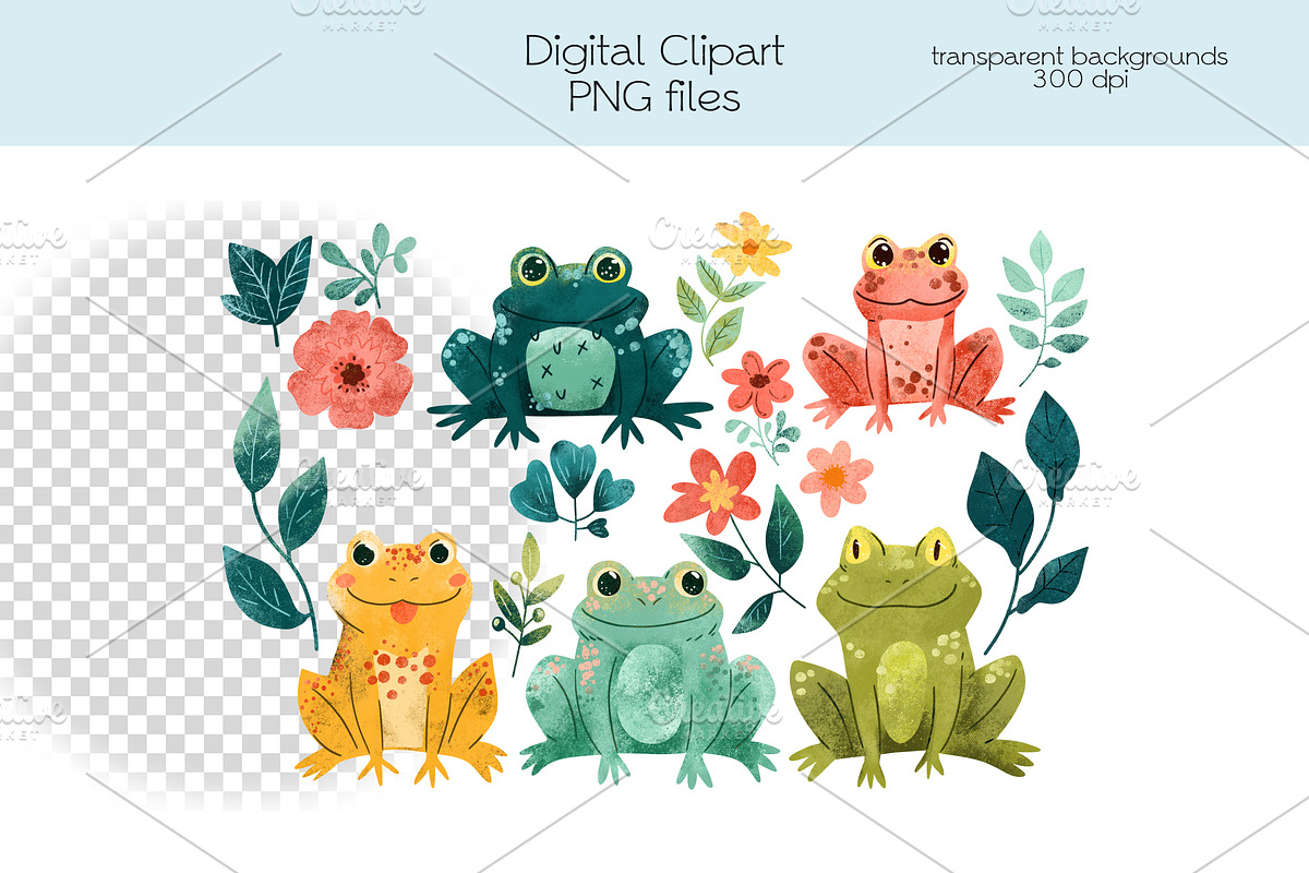 Frogs in Flowers, an Illustration by OllyKo Art (Photo 4 of 6)
