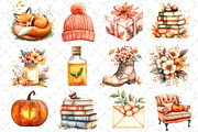 Peach Colored Autumn Clipart, an Illustration by Dream Creation (Thumbnail 2 of 4)