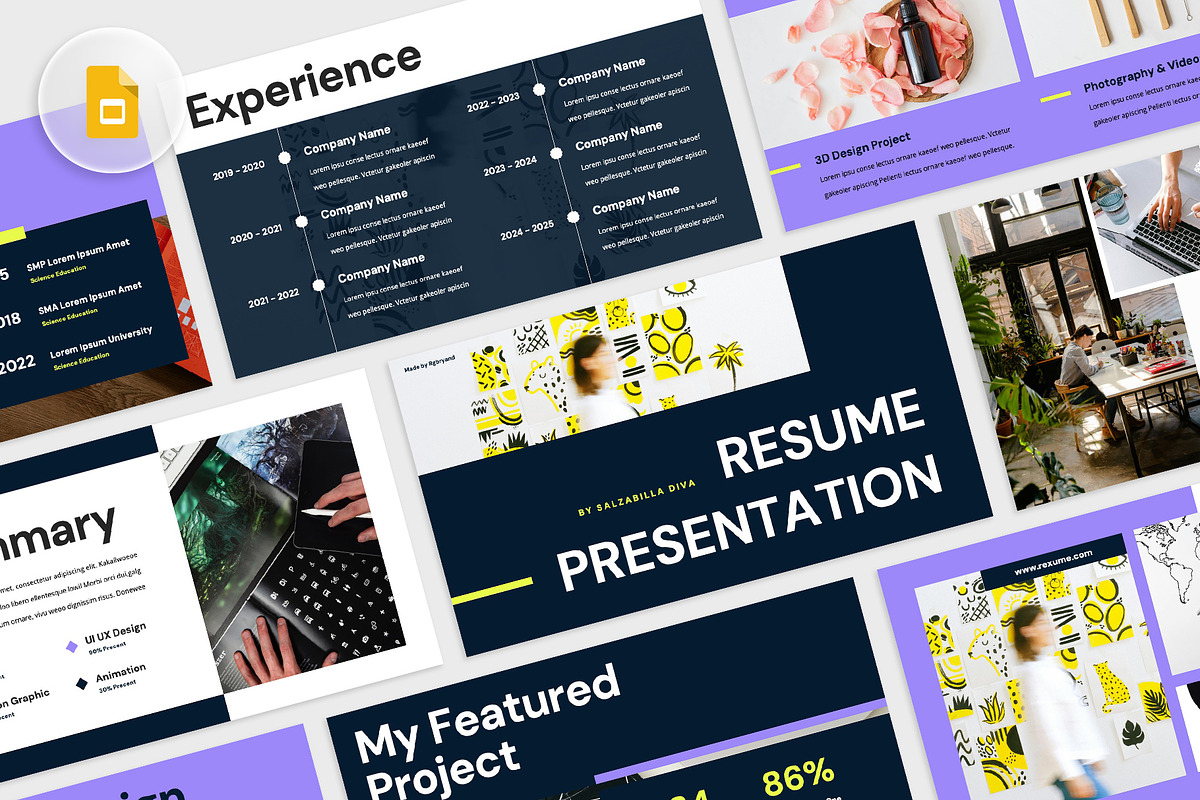 Resume Google Slides, a Presentation Template by rgbryand (Photo 1 of 7)