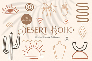 Desert Boho Illustrations & Patterns