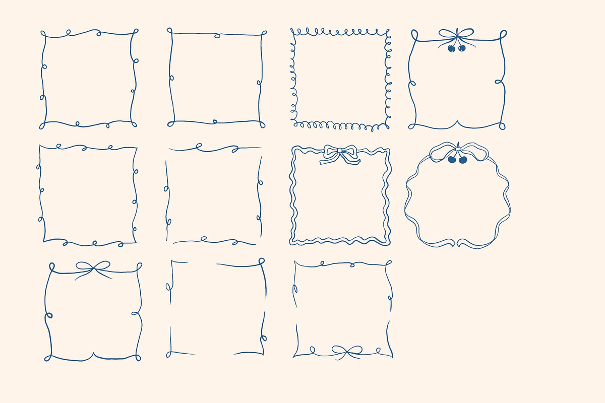 Frames & Bows Procreate Stamps, a Brushes & More by Veronika Gotovceva (Photo 4 of 7)