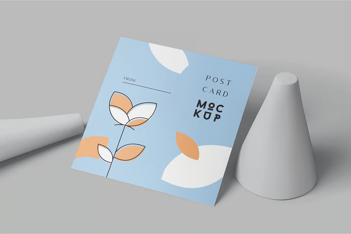 Square Post Card Mockups, an Advertising Mockup by megostudi0 (Photo 7 of 7)
