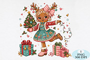Cute Gingerbread Girl Christmas PNG, a Seasonal Illustration by Daily.Designs (Thumbnail 1 of 5)